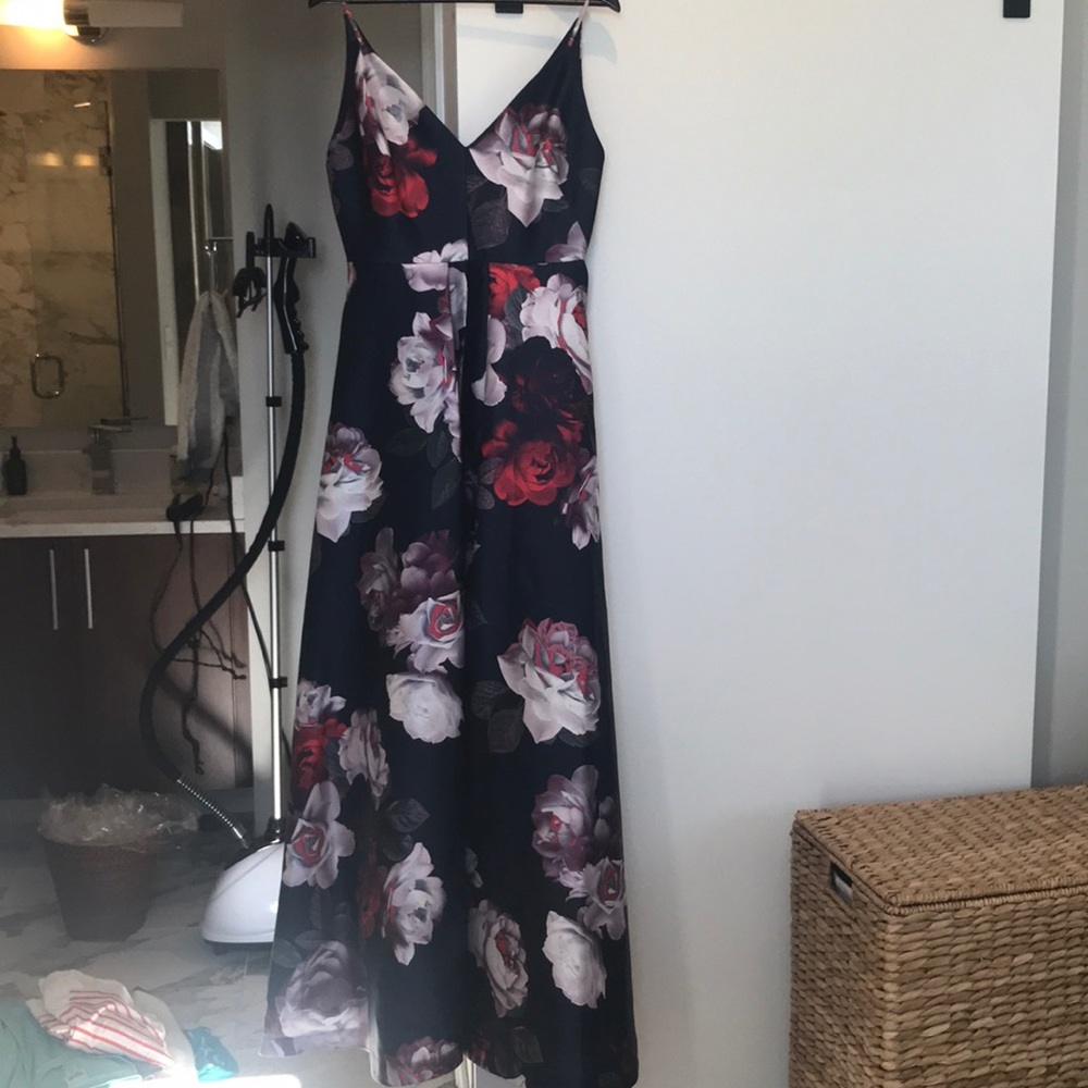 Floral floor length gown.